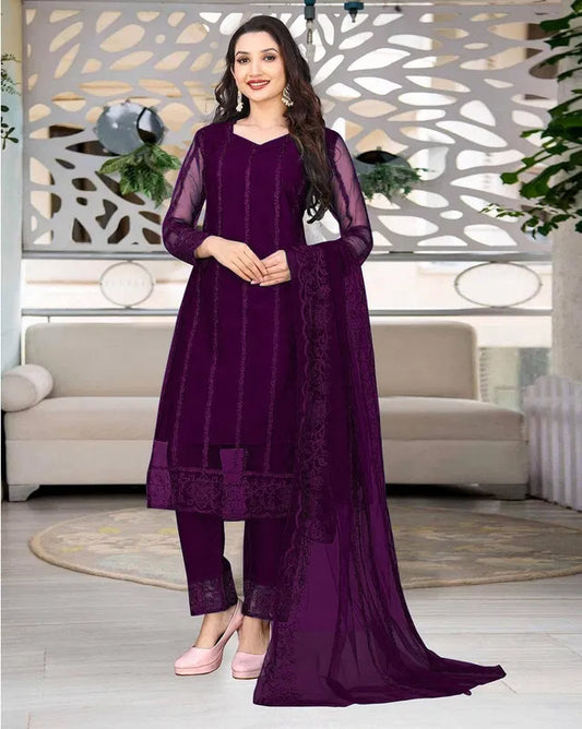 Kurta With Dupatta And Bottomwear